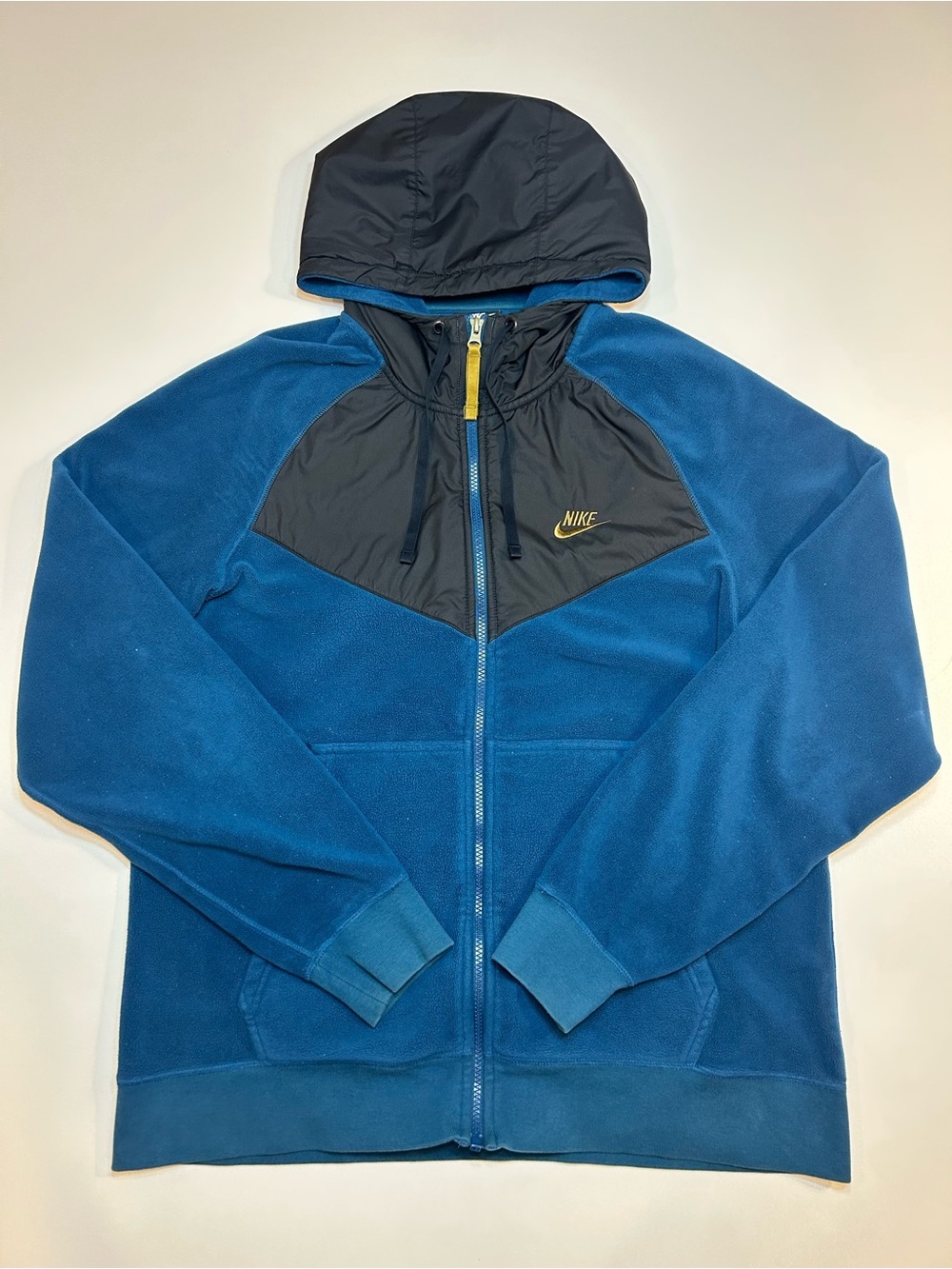 Nike Sportswear Windrunner Polar Fleece Full Zip Chevron Colorblock Hoodie